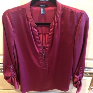 Silky maroon blouse